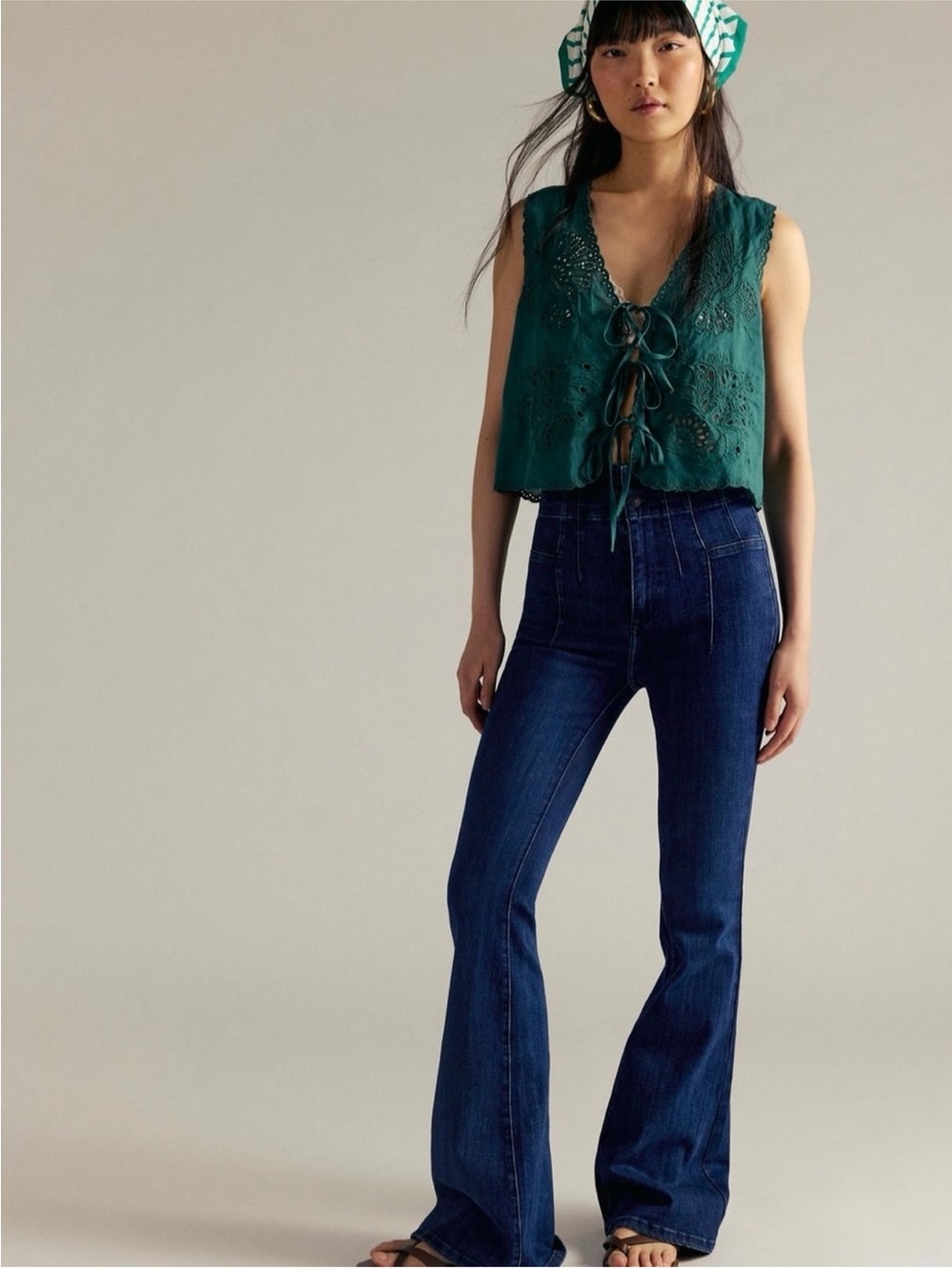 We The Free / Free People Jayde Flare Jeans Stretch Denim